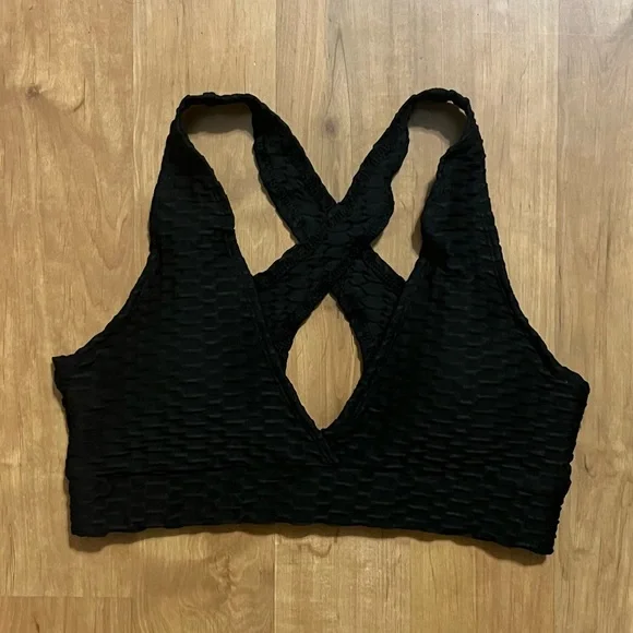 Bombut Black Sports Bra and Leggings Set - Picture 2 of 5